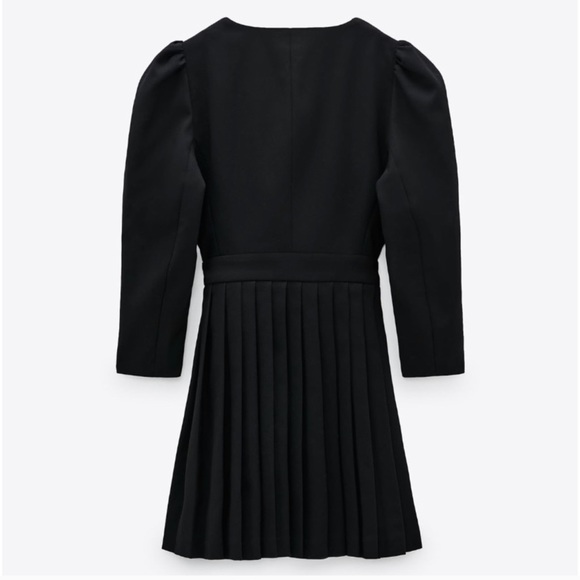ZARA Box Pleat Blazer Dress Black - Picture 6 of 6